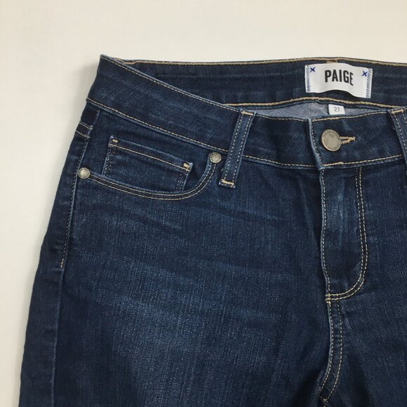 PAIGE Premium Denim Tami Wash Verdugo Ankle 5 Pocket Logo Hardware Jeans - Picture 6 of 11